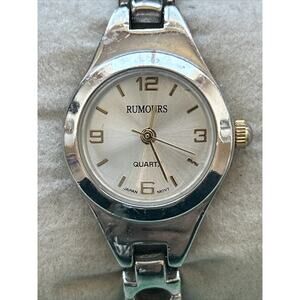 Rumours Silver Tone Gold Hour Indices Women’s Quartz Watch
